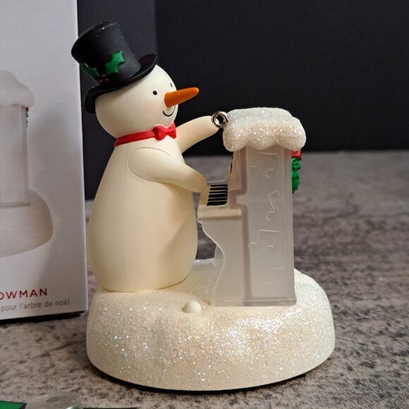 Hallmark 2023 Sing-Along Showman Piano Playing Snowman Christmas Ornament - Picture 7 of 10